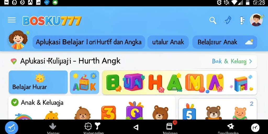 Tampilan antarmuka aplikasi BOSKU777 yang menarik dan interaktif.
