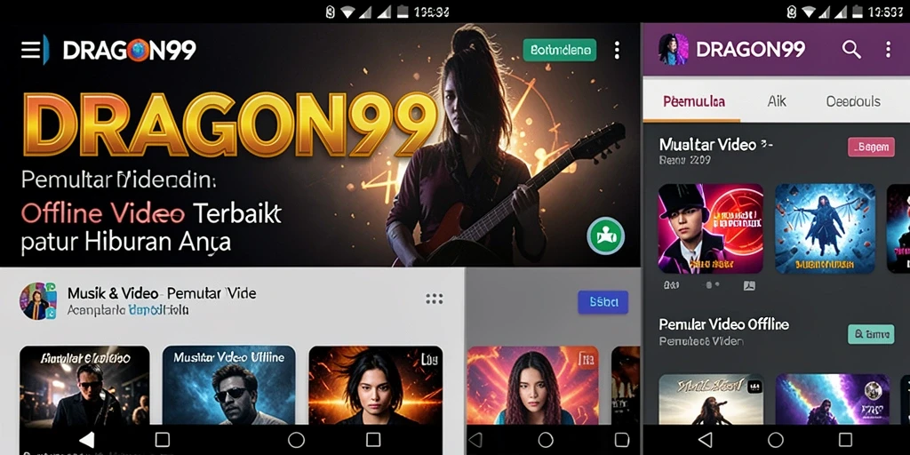Antarmuka DRAGON99 sebagai Pemutar Video Offline yang mudah digunakan.