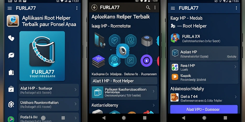 Antarmuka FURLA77 yang sederhana dan fungsional untuk Root Helper.