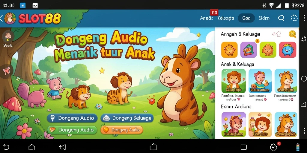 Tampilan antarmuka intuitif SLOT88 untuk strategi dongeng audio.