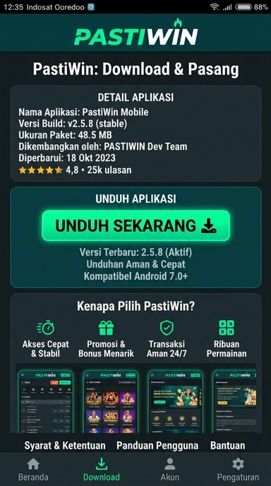Panduan Unduh dan Instal APK Pastiwin untuk Android